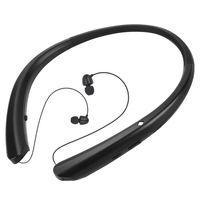 PEYOU Compatible for Bluetooth Neckband Headphones, Retractable Wireless 4.1 Sports Headset Sweatproof Stereo Noise Canceling Earbuds Mic Compatible for iPhone X 8 7 6 Plus Siri Samsung S9 S8