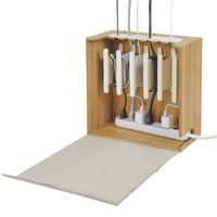 G.U.S. Cord Corral and Cable Organizer with 6-Magnetically Secured Cord Spindles -"Zen" Collection, Made of Eco-Friendly Bamboo