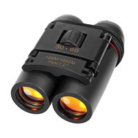SQDeal 30 x 60 Day Night Vision Zoom Binoculars Compact Folding Waterproof Mini Portable Telescope with Free Bag (Black)