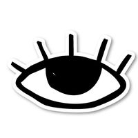 Eyelashes Drawing Sticker Funny Quotes Stickers - Laptop Stickers - 2.5" Vinyl Decal - Laptop, Phone, Tablet Vinyl Decal Sticker S81860