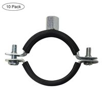 WYKA 10 Pack Heavy Duty Adjustable Pipe Bracket Clamp,Wall Ceiling Mount Pipe Support Pipe Straps (1"(25mm))