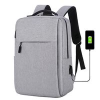 Zippem Solid Large Capacity Computer Laptop Backpack with USB Charging Port Backpacks
