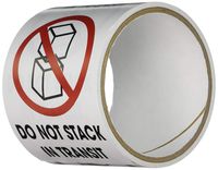 TapeCase Shipping Packing Labels"Do Not Stack in Transit", Neon Green - 500 per Pack (1 Pack)
