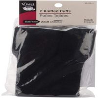 Dritz 55415-1 Knitted Cuffs, Adult Size, Black (2-Count)