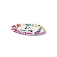 Kappa Delta Sorority Water Color Flowers Floral Sticker Decal Laptop Water Bottle Car KD (Oval)