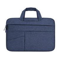 Laptop Bag 13 Inch Briefcase Shoulder Messenger Bag Tablet Bussiness Handbag (Blue)