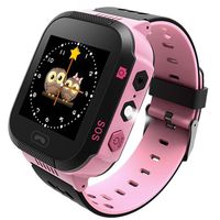 SZBXD Kids GPS Smartwatch, 1.44 inch Touch Anti-Lost Smartwatch for Children Girls Boys with Camera SIM Calls SOS Smartwatch (Pink)
