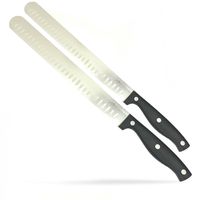 Professional 10" and 12" Meat Cutting Knife Set - the Ultimate 100% Steel Slicing Knifes - Slice Meat Like the Pros