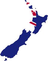 Map with flag inside new zealand 4x5.4 sticker decal die cut vinyl - Made and Shipped in USA