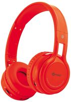 Contixo KB-2600 Kid Safe 85dB Over The Ear Foldable Wireless Bluetooth Headphone with Volume Limiter, Built-in Micro Phone, Micro SD Card Music Player, FM Stereo Radio, Audio Input & Output, Red