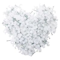 Ethernet Cable Clips Jadaol 200 Pieces for Cat 6 Flat Cables White - 7 mm