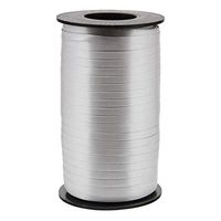 Berwick 1U 20 Offray Uncrimped Curling Ribbon, 3/16" W X 500 yd, Silver