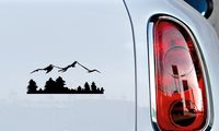 Mountain View Tree Version 4 Car Vinyl Sticker Decal Bumper Sticker for Auto Cars Trucks Windshield Custom Walls Windows Ipad MacBook Laptop Home and More (Black)