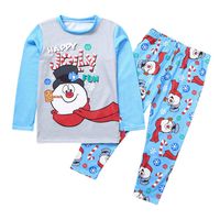 XGao Family Christmas Pajamas Set, Christmas Pajamas for Family, Pajamas Set Christmas Kids Baby Infant Girls Boys Printed Letter Top+Pants Xmas Matching Blue 2 to 14 Years (Blue, 2T)
