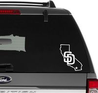 San Diego California Map Vinyl Decal Sticker For Wall Decor, Windows, Laptop, Car, Truck, Motorcycle, Vehicles (Size-6 inch/15 cm Tall) - (Gloss BLACK Color)