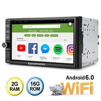 Ezonetronics Android Double Din Car Stereo Radio 7 Inch Touch Screen in Dash GPS Navigation Support WiFi Bluetooth Mirror Link SWC OBD Without Backup Camera