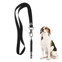 Mumu Sugar Dog Whistle to Stop Barking, Adjustable Pitch Ultrasonic Training Tool Silent Bark Control for Dogs- 1PCS Whistle with 1 Free Lanyard(Black)