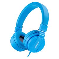 ONTA gorsun Foldable On Ear Audio Adjustable Lightweight Headphone for Kids Cellphones Smartphones iPhone Laptop Computer Mp3/4 Earphones (Blue)