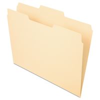 Pendaflex File Folders, Letter Size, Manila, 1/3 Cut, 100/BX (752 1/3-2)
