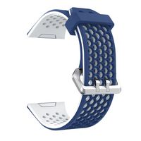 Amanod Lightweight Ventilate Perforated Accessory Sport Bands for Fitbit Ionic (145-210mm, Blue)