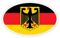 Deutschland Bundesadler Federal Republic of Germany Coat Of Arms Of Germany ((Reflective)) 3M Vinyl Decal Bumper Sticker 3x5 inches
