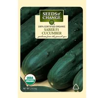 Seeds of Change 05882 Certified Organic Seed, Saber F1 Cucumber
