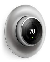 elago Wall Plate Cover Designed for Google Nest thermostat Wall Plate (Stainless Steel Color) - Compatible with Nest Learning Thermostat 1st/2nd/3rd Generation, Matt Finish [US Patent Registered]