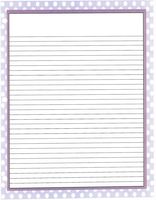 Purple Polka Dot 3 Hole Loose Leaf Paper 50 Sheets