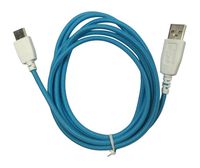 smavco Power Charging USB Cable Cord Fuhu Nabi DreamTab DMTab Touch Screen HD 8" Tablet (Blue Braided, 1 Pack)