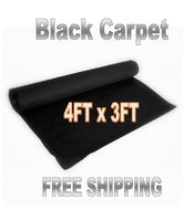 Audiopipe 3 Feet x 4 Feet Black DJ Car Sub Woofer Speaker Box Carpet Trunk Liner