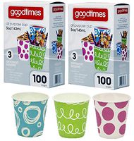 Goodtimes 5oz. All-Purpose Bathroom/Kitchen Paper Cold Cups,100ct-Assorted Designs (2)