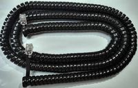 Black 25' Ft LONG Handset Phone Coiled Cord for Panasonic KX-TS Series by DIY-BizPhones