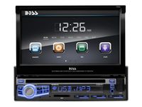 BOSS Audio Systems BV9973 Single-DIN 7 Inch Motorized Touchscreen DVD Player Receiver, Wireless Remote - Discontinued by Manufacturer