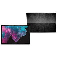 MightySkins Skin Compatible with Microsoft Surface Pro 6 Tablet - Black Leather | Protective, Durable, and Unique Vinyl Decal wrap Cover | Easy to Apply, Remove, and Change Styles | Made in The USA