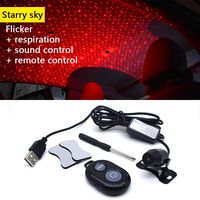 Sunsbell Sunsbell Car USB Atmosphere Ambient Car Interior Accent Lights Full Roof Star Projector Lights for Car Ceiling Decoration Home Party w/Remote Control