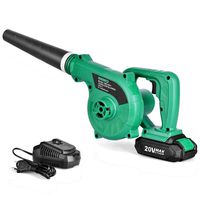 Cordless Leaf Blower - KIMO 20V Lithium 2-in-1 Sweeper/Vacuum 2.0 AH Battery for Blowing Leaf, Clearing Dust & Small Trash,Car, Computer Host,Hard to Clean Corner