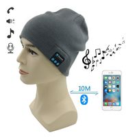 Heartte® Wireless Bluetooth Headphone Music Audio Hat Cap with Speaker & Mic Hands Free for Outdoor Sport, Compatible with iPhone 6s/6,Plus,Samsung and Other Smart Phones (Grey YS-BTMH-H02)