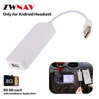 ZWNAV USB Carplay Dongle, Smartphone Link Receiver for Android Radio, Navigation Multimedia Player for Android Head Unit, Fit for iPhone and Android Phone, 8GB SD Card with Installation App Included