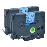 GREENCYCLE 2 Pack Compatible TZ-531 TZE-531 8m 12mm Black on Blue Label Tape for Brother P-Touch Printers