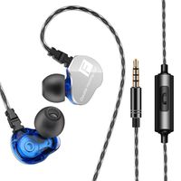  SimplylinNew 2018 QKZ CK9 in Ear Headphone Ear Earphone Stereo Race Sport Headset (Blue)