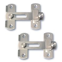 Alise 2 Pcs Stainless Steel Gate Latch Door Holder Flip Latch Pet Safety Door Lock,Brushed Nickel