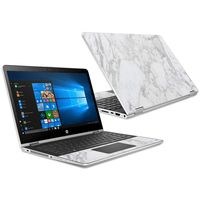 MightySkins Skin Compatible with Pavilion x360 15.6" (2018) - Frost Marble | Protective, Durable, and Unique Vinyl Decal wrap Cover | Easy to Apply, Remove, and Change Styles | Made in The USA