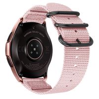 Fintie for Galaxy Watch 42mm / Gear Sport Bands, 20mm Soft Nylon Replacement Strap Band with Adjustable Closure for Samsung Galaxy Watch 42mm / Gear Sport/Gear S2 Classic Smartwatch, Pink