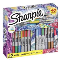 Sharpie Permanent Markers, Limited Edition Holiday  Set, Assorted Metallic, Neon, Fine point, and Ultra-Fine Point Markers, 40 Count