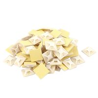 uxcell 75pcs Nylon Adhesive Cable Tie Mount Base Wire Management 25mm x 25mm
