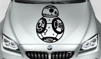 SW BB-8 (Black 6") Vinyl Decal Sticker for Car Automobile Window Wall Laptop Notebook Etc.... Any Smooth Surface Such As Windows Bumpers