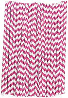 Chevron Paper Straws (Yellow and White, 144)