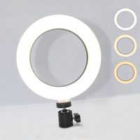 6.2" LED Selfie Ring Light for Live Streaming/Makeup/YouTube Video,Dimmable Beauty Ringlight for Photography Lighting with 3 Light Modes & 10 Brightness Level,USB Powered