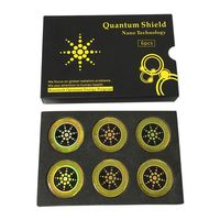 Tvoip Quantum Shield Sticker Mobile Phone Sticker for All Mobile Phones iPad iPod MacBook Computer Laptop Anti Radiation Protection from EMF Fusion Excel Anti-Radiation-Qty 6Pcs (Gold)