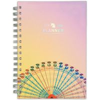 Matt Crump 2019-2020 Academic Year Weekly & Monthly Planner, Small, 5-1/2" x 8-1/2", Hardcover, Rainbow Ferris Wheel (MC100F-200A)
